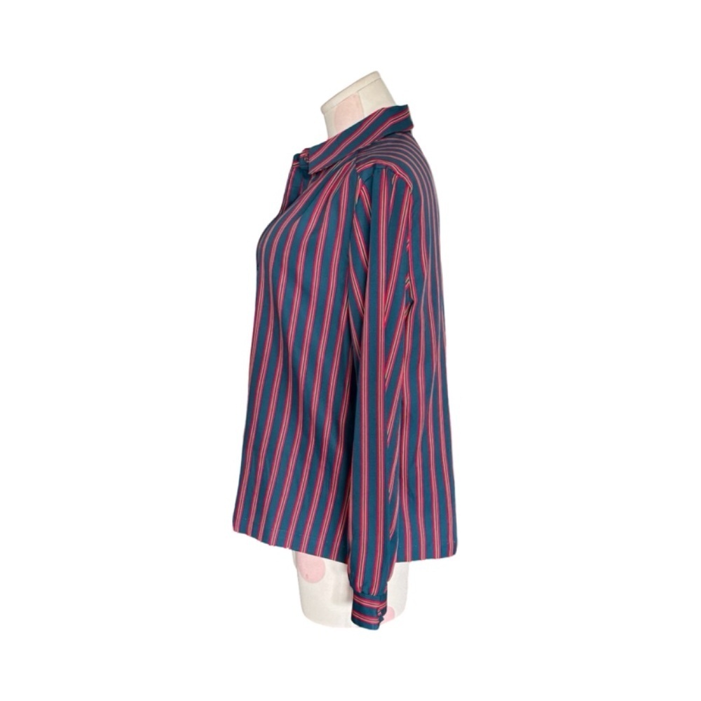 Vintage 70's Lady Arrow Striped Button Down - Blue/red - Medium - Picture 5 of 7